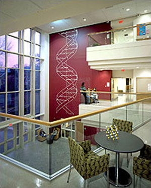 Lobby view of the Science Building, Agens Scott College, Decatur, Georgia