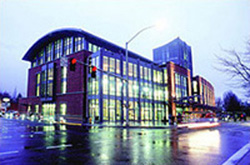 Exterior view of Eugene Public Library, Eugene, Oregon