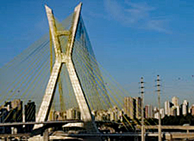 Tensile structure bridge in Brazil