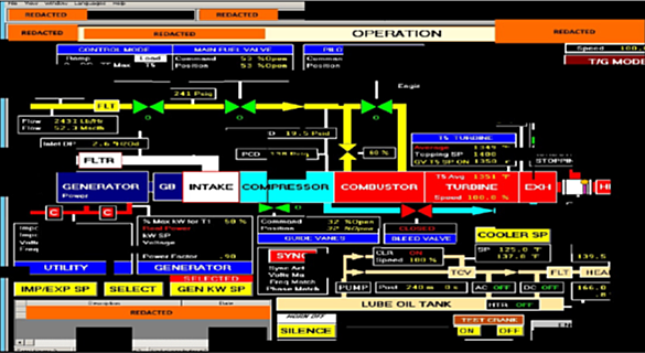 reconstructed screenshot fragments of a Human Machine Interface (HMI) that the threat actors accessed