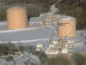 Aerial view of the Dakota Station natual gas distribution company in Burnsville, MN