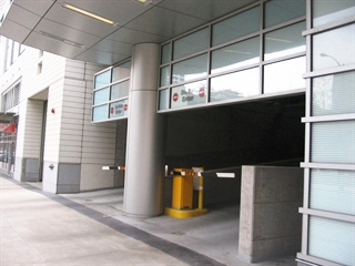 Parking garage entrance