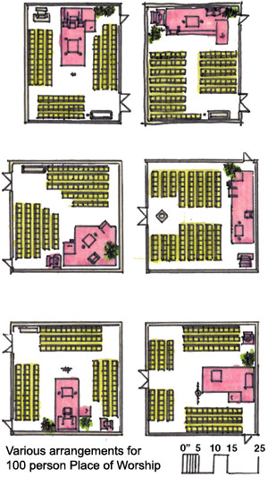 Place of Worship space type example plan